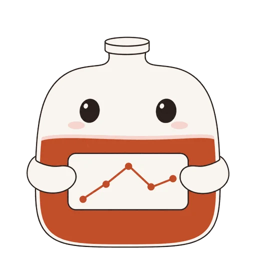 Umi, die Wärmflasche aus der App, hält einen Verlauf hoch
